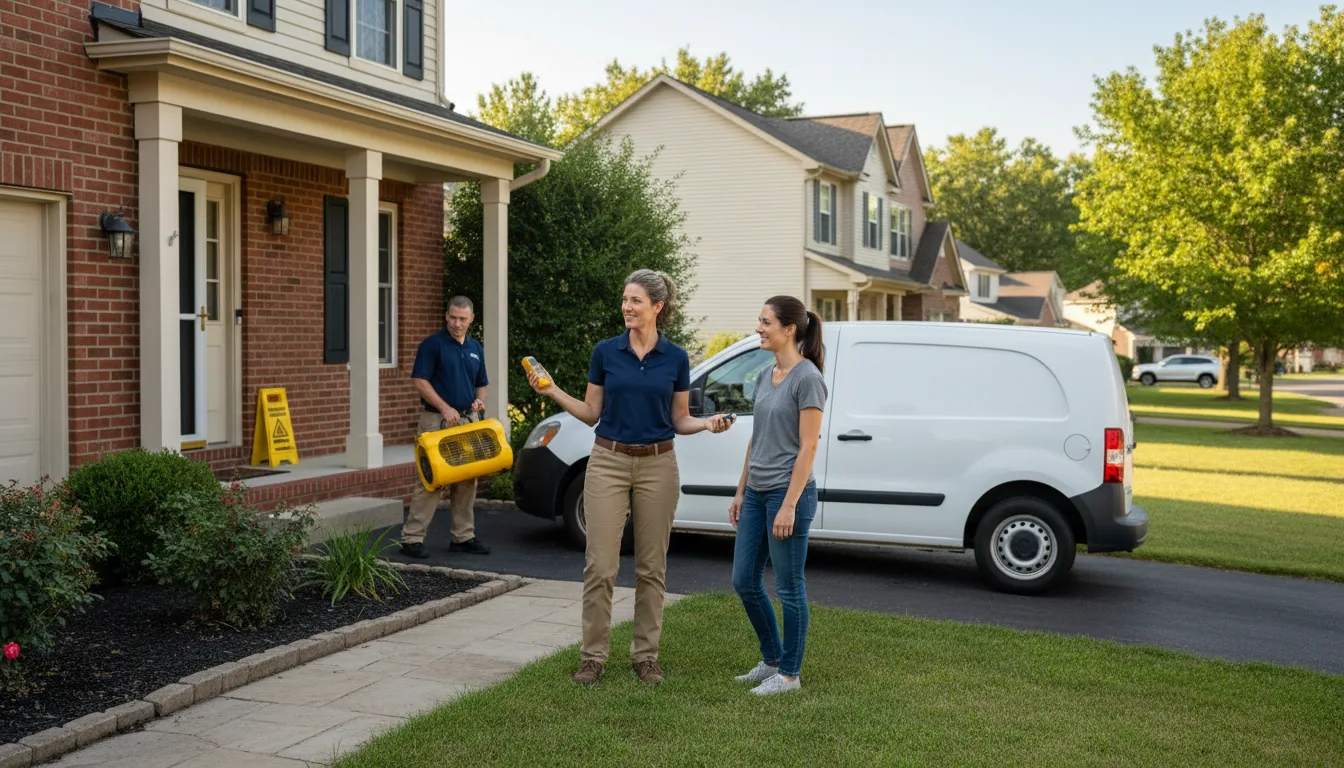 Residential water damage restoration in Sutton, NE